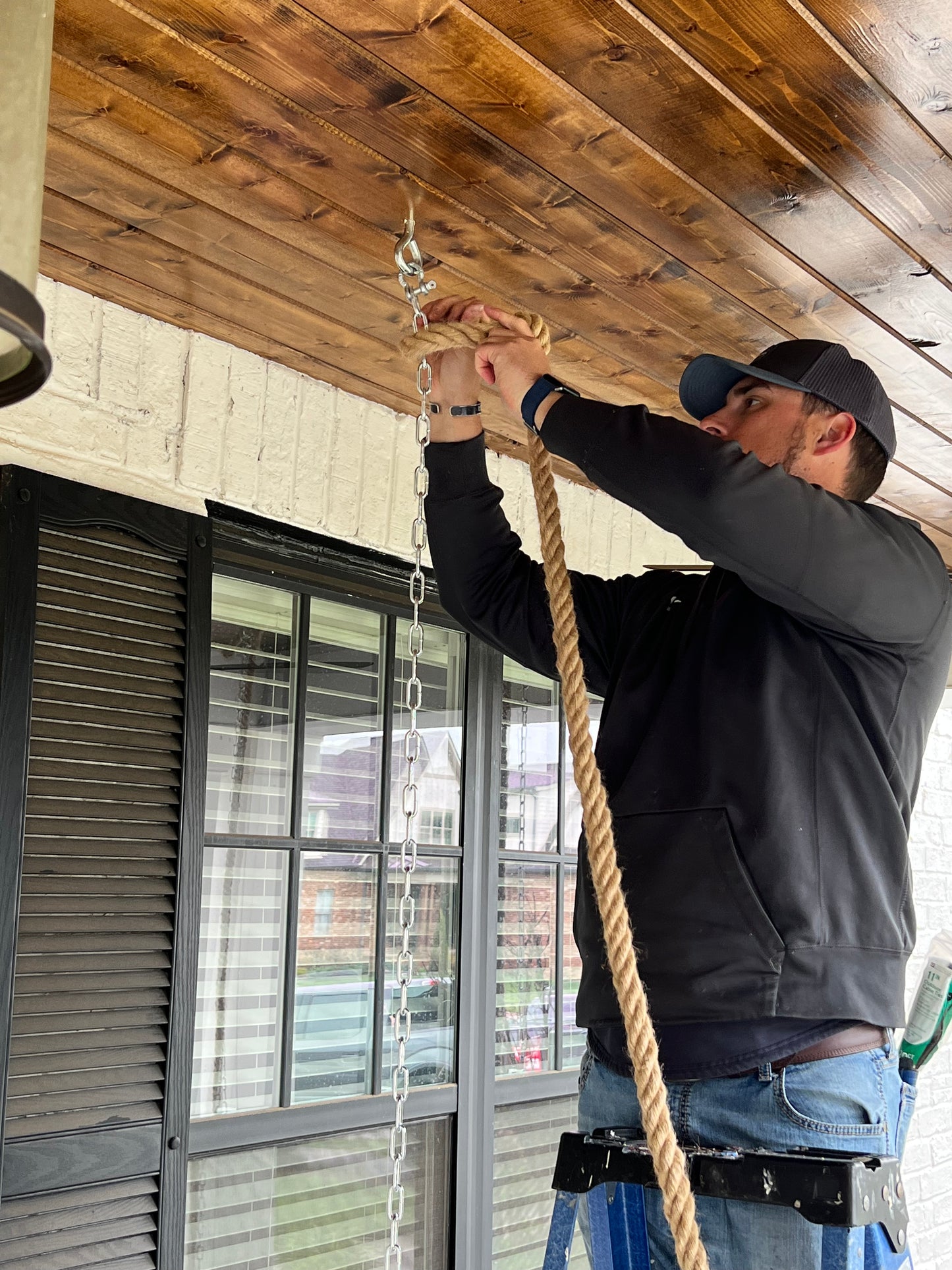 Porch Swing Installation Service and Hanging Material